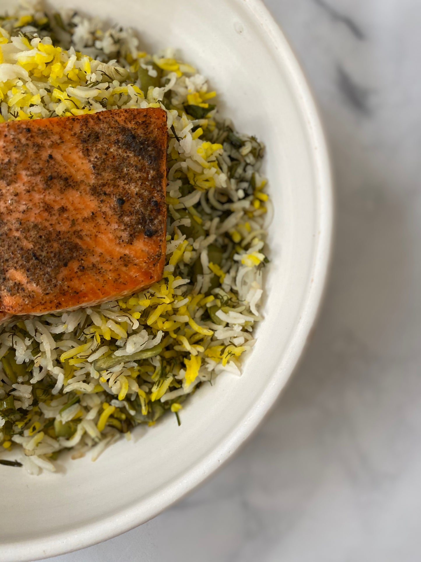 Salmon and Sabzi polo